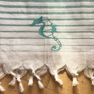 Tablecloth with Seahorse Appliqué